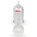 LeLuv EasyOp 2.5" x 4" Penis Head Cylinder with Sleeve Choice - TPR or Silicone