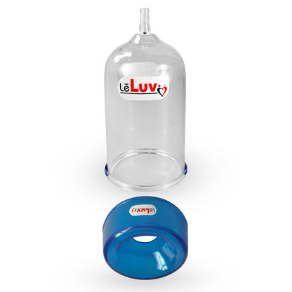 LeLuv EasyOp 2.5" x 4" Penis Head Cylinder with Sleeve Choice - TPR or Silicone