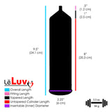 LeLuv EasyOp Bgrip Handle Penis Pump | 2.25" Diameter x 9" Inside Length Clear Cylinder