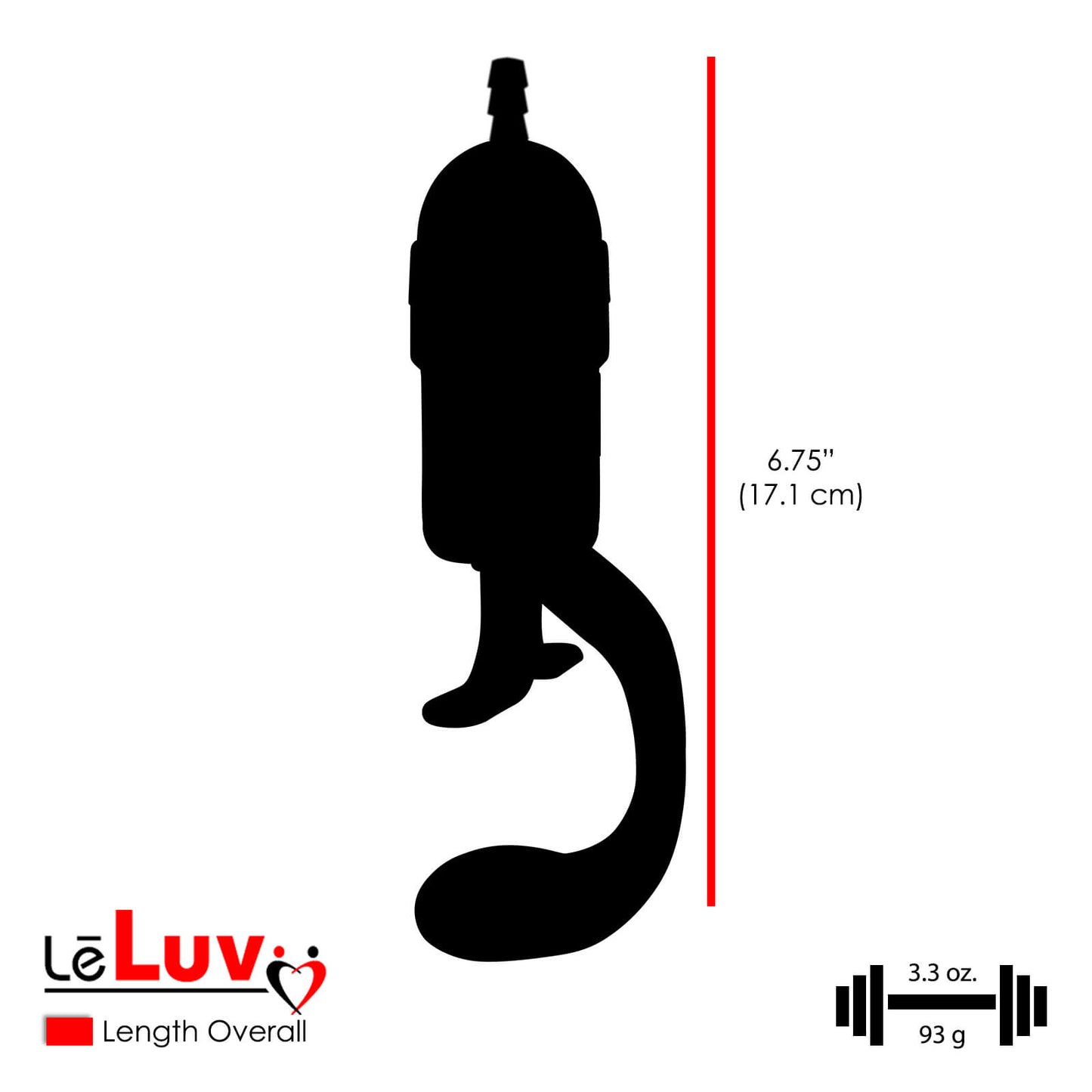 LeLuv Penis Pump EasyOp - Zgrip Handle, Clear Hose, 2.25" Cylinder Basic GOOD Kit
