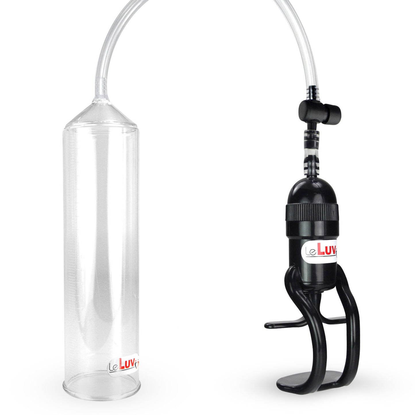 LeLuv Penis Pump EasyOp - Zgrip Handle, Clear Hose, 2.25" Cylinder Basic GOOD Kit