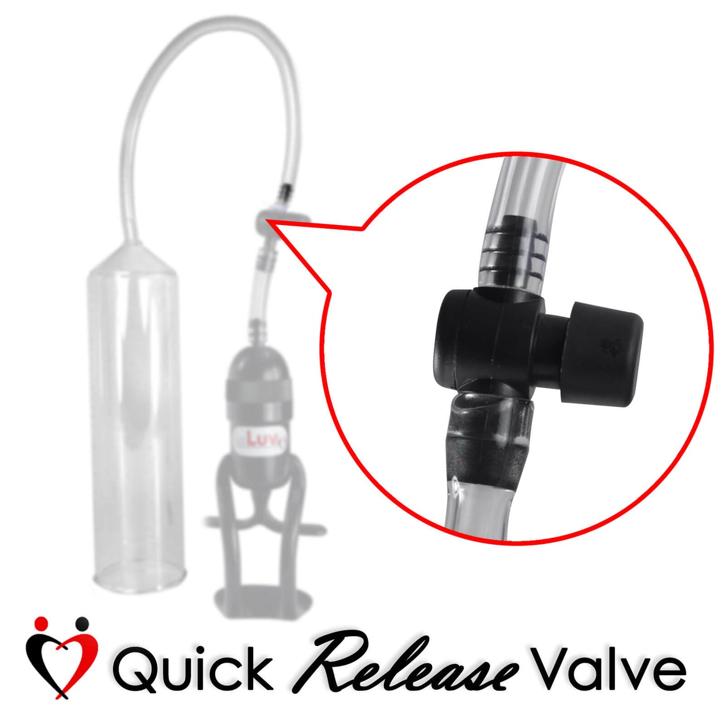 LeLuv Penis Pump EasyOp GOOD Kit - Zgrip Handle, Clear Hose, 2.25" Cylinder - with 3 Sizes of Vacuum Sealing Sleeves