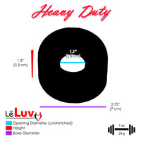 LeLuv EasyOp 2.5" x 4" Penis Head Cylinder with Sleeve Choice - TPR or Silicone