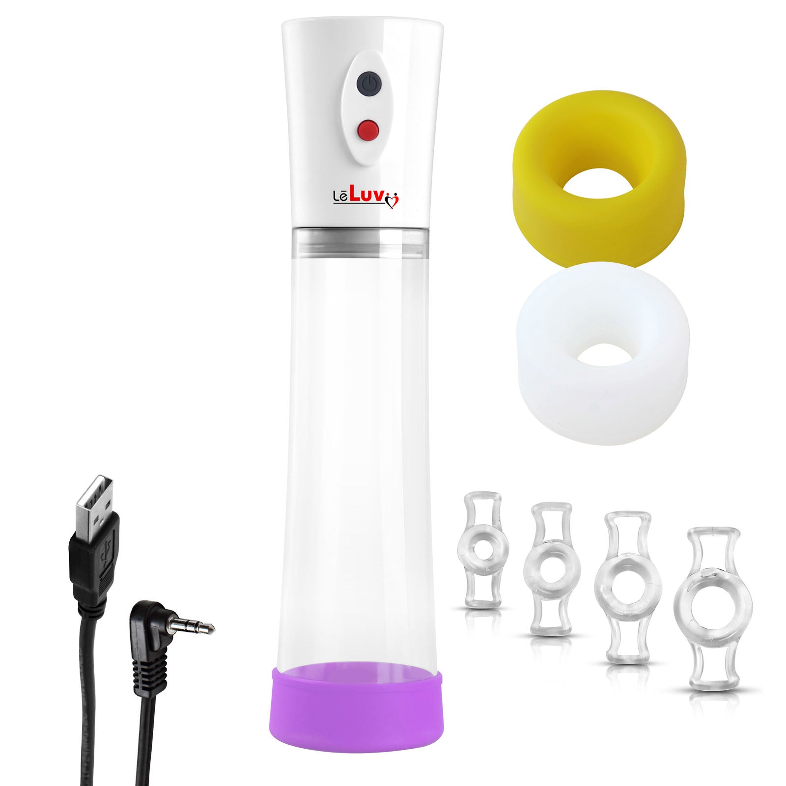 White Head + Clear Cylinder / One of Each Sleeve