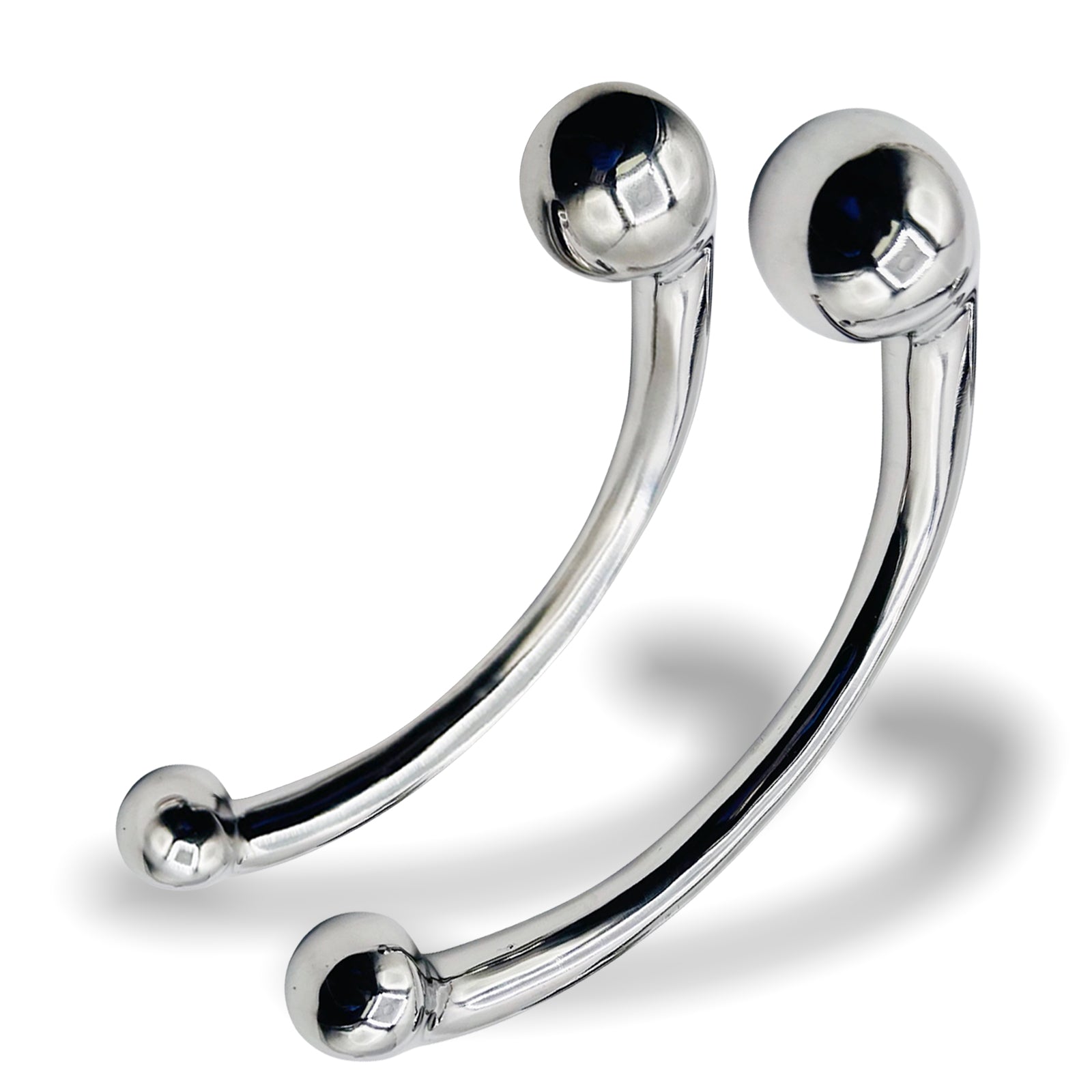 Eyro Polished Stainless Steel C Curved G-Spot Dildos 6" (15.5 cm) - 7"(18.0 cm)