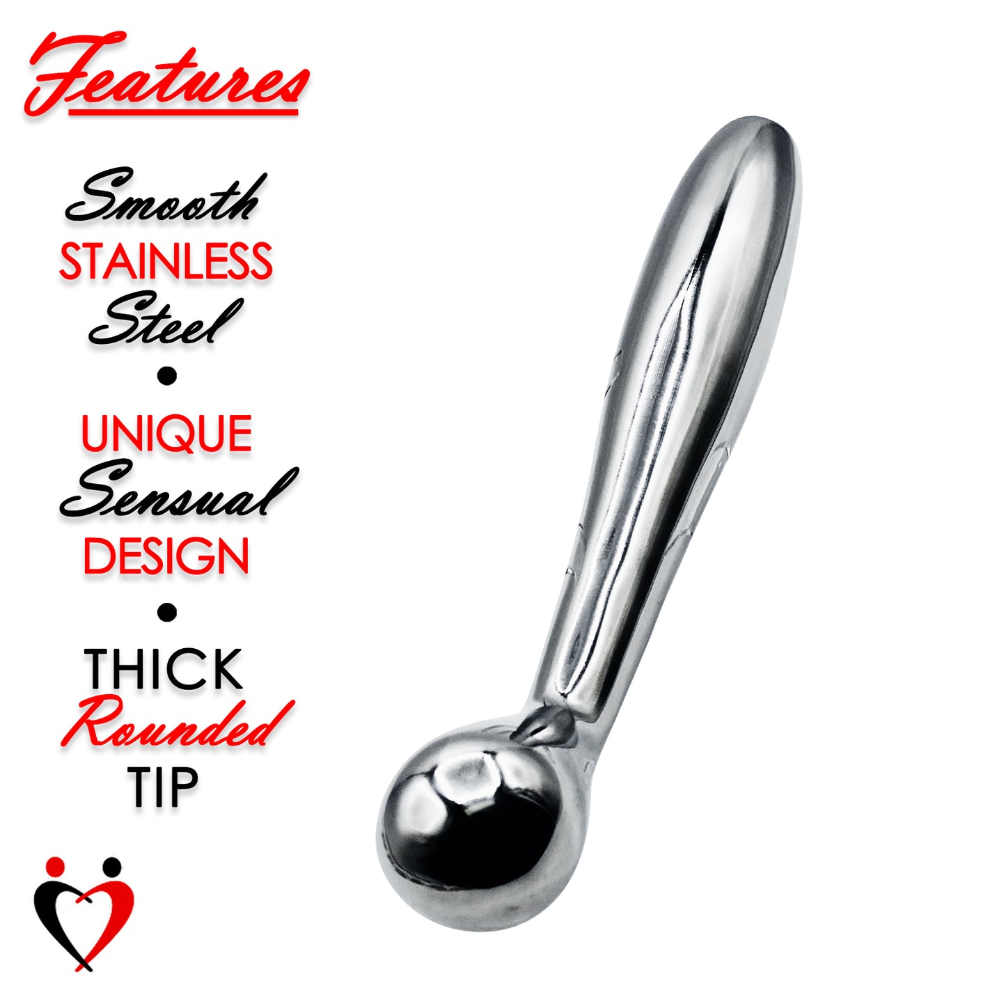 Eyro Polished Stainless Steel Smooth G-Spot Dildo 8.5" (21.5 cm) 