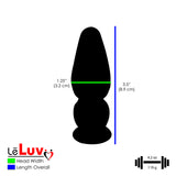 LeLuv Glass 3.5 Inch Beginner Butt Plug