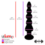 LeLuv Clear Large Beads Glass Anal Toy