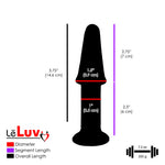 LeLuv Butt Plug Beginner 5 inch Glass Anal Toy Bundle with Premium Padded Pouch