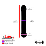 LeLuv Mini Double-Ended Glass Dildo with Curved Shaft and Round Tips