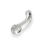 LeLuv Mini Double-Ended Glass Dildo with Curved Shaft and Round Tips