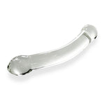 LeLuv Mini Double-Ended Glass Dildo with Curved Shaft and Round Tips