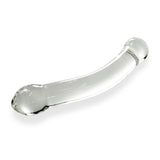 Mini Double-Ended Glass Dildo with Curved Shaft and Round Tips
