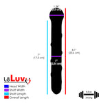 LeLuv Glass Dildo Clear Large Straight Shaft with Swirls and Round Handle