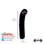 Glass Clear Dildo Bulb Head Straight Shaft with Dots Bulb Base