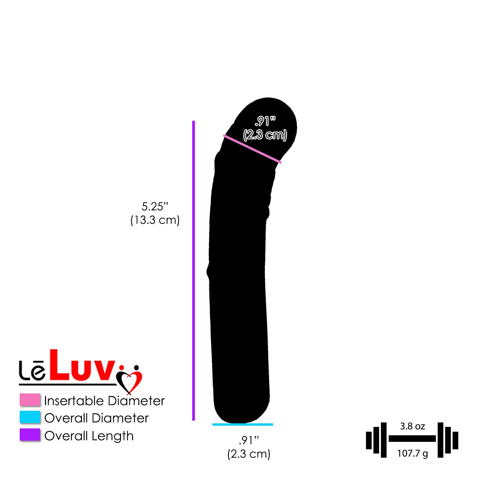 Glass Clear Dildo Bulb Head Straight Shaft with Dots Bulb Base