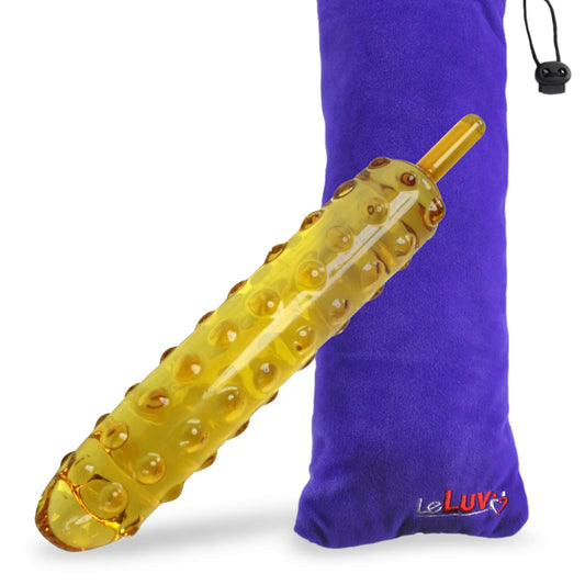 LeLuv Mini Corn on the Cob Nubby Glass Dildo
