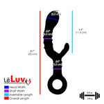 LeLuv Bulb Head Rabbit Shape Curved Shaft with Swirls Circle Ring Handle