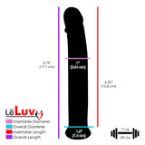 Glass Dildo Straight Shaft Inner Swirl Realistic Head Flat Base