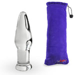 LeLuv Pointed Glass Butt Plug with a 1 Inch shaft and Flat Base