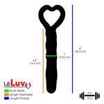 LeLuv Glass INNER LOVE Textured Heart Shaped Handle Dildo