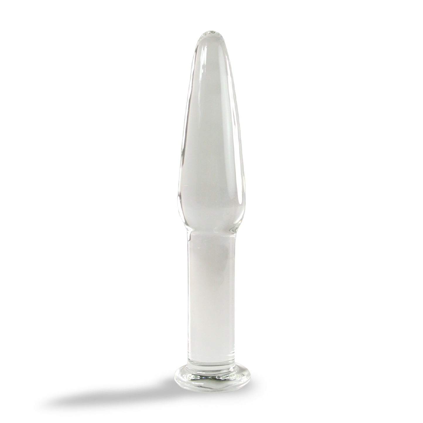 Glass Slim Anal Toy Butt Plug Flat Base