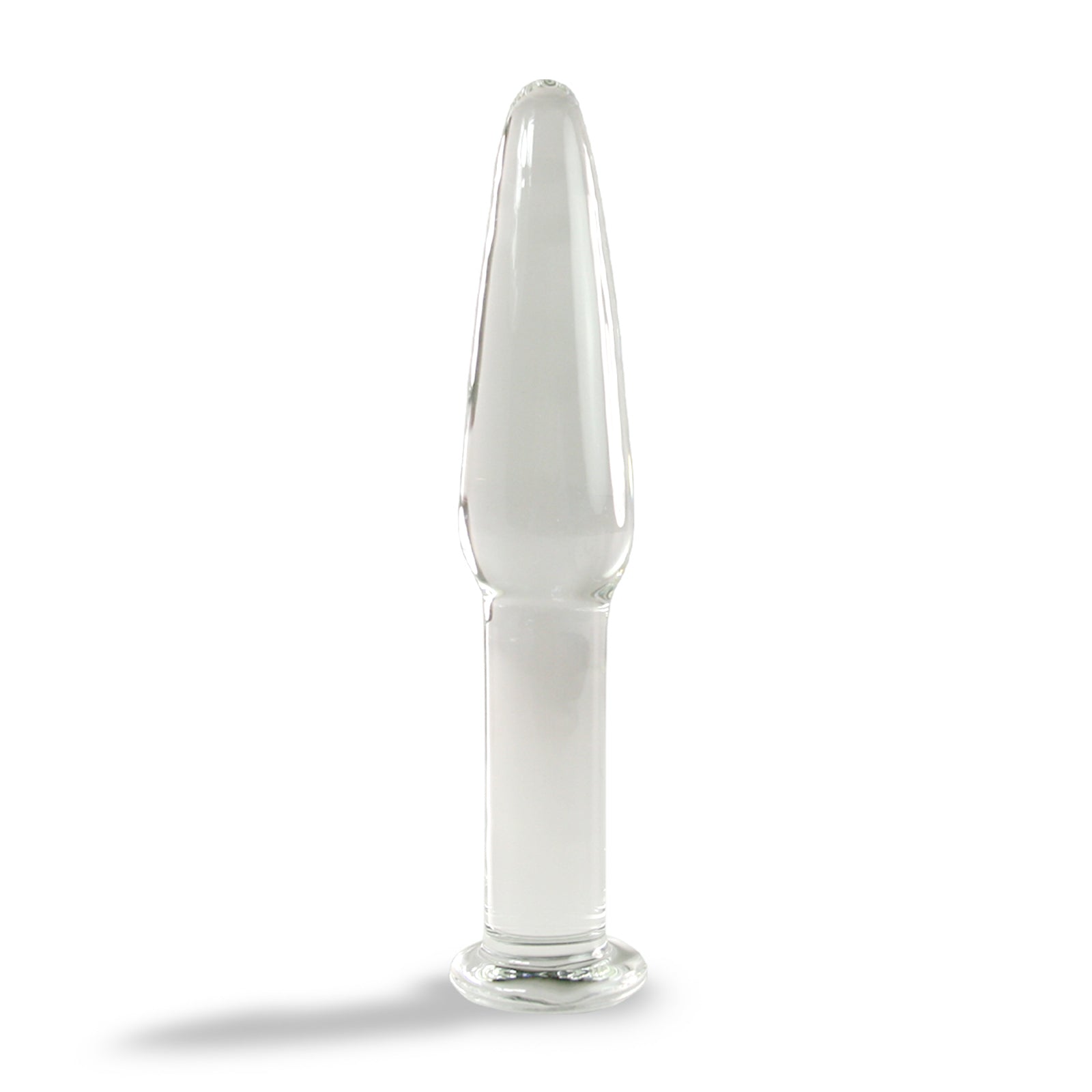 Glass Slim Anal Toy Butt Plug Flat Base