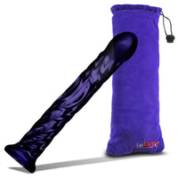 LeLuv Glass Hypnotic Twist Deluxe Curved G-Spot Wand Dildo