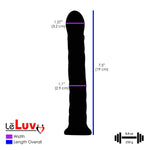 LeLuv Glass Hypnotic Twist Deluxe Curved G-Spot Wand Dildo