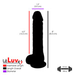 Glow In The Dark Dildo | Realistic Texture with Suction Cup | Choose Length