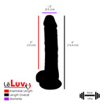 Glow In The Dark Dildo | Realistic Texture with Suction Cup | Choose Length