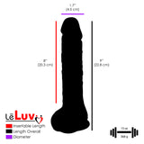 Glow In The Dark Dildo | Realistic Texture with Suction Cup | Choose Length