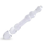 LeLuv Dildo 8.5 inch Double-Ended Glass Wand Bundle with Premium Padded Pouch