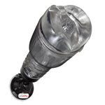 Male Masturbator Handheld Realistic Textured Inside in Totally Clear