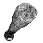 Male Masturbator Handheld Realistic Textured Inside in Totally Clear