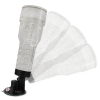 Male Masturbator Handheld Realistic Textured Inside in Totally Clear