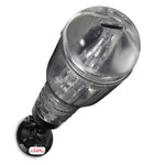 Male Masturbator Handheld Realistic Textured Inside in Totally Clear
