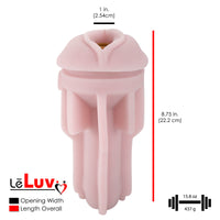 Male Masturbator Handheld Realistic Textured Inside in Totally Clear