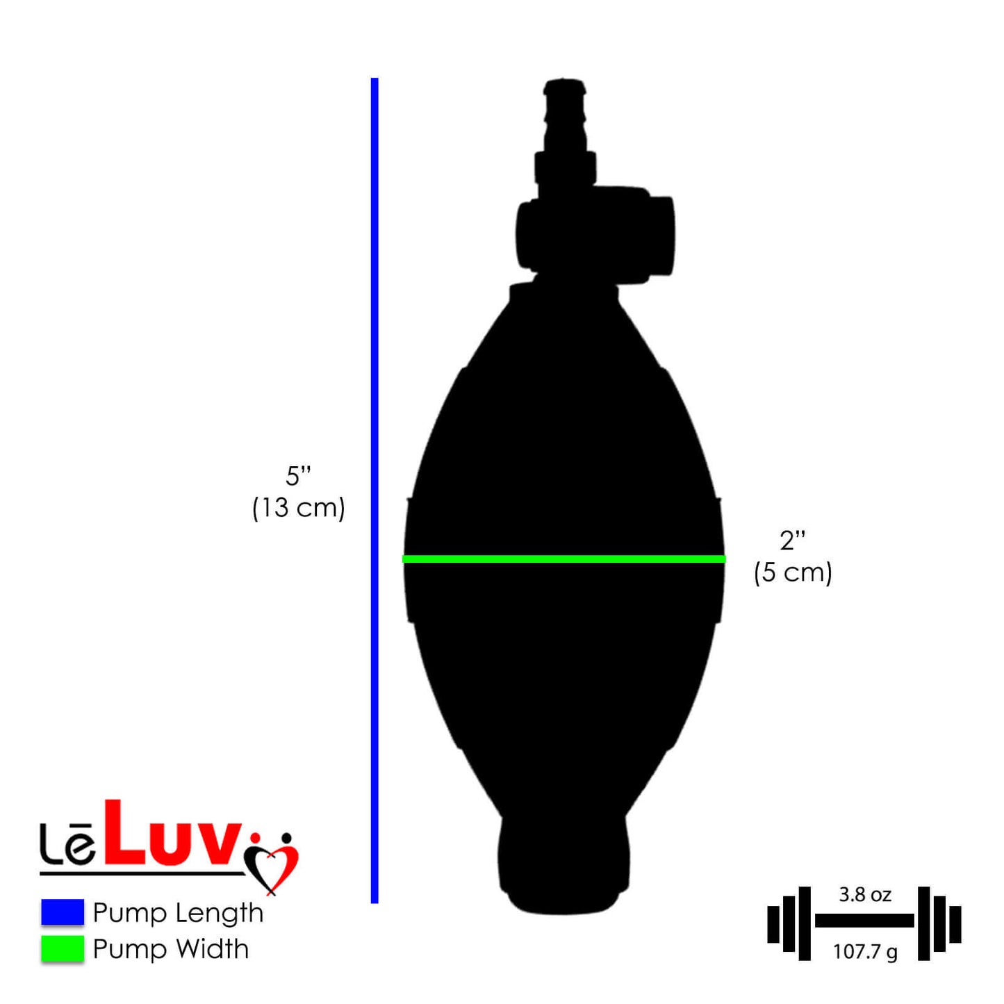 LeLuv BEST EasyOp Penis Pump | Bgrip with Slippery Silicone Hose Upgrade | Choose Color