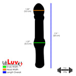 LeLuv Glass 8 Inch Pointed Head Red Helix Bulbed Shaft Dildo