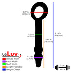 LeLuv Glass 8 Inch Helix Wand Ring Handle Dildo