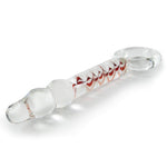 LeLuv Glass 8 Inch Helix Wand Ring Handle Dildo