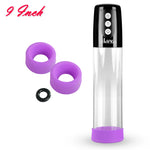 LeLuv® iPump® 3-Speed Battery-Powered Penis Pump with Donut Cock Ring & 3 Premium Sleeves
