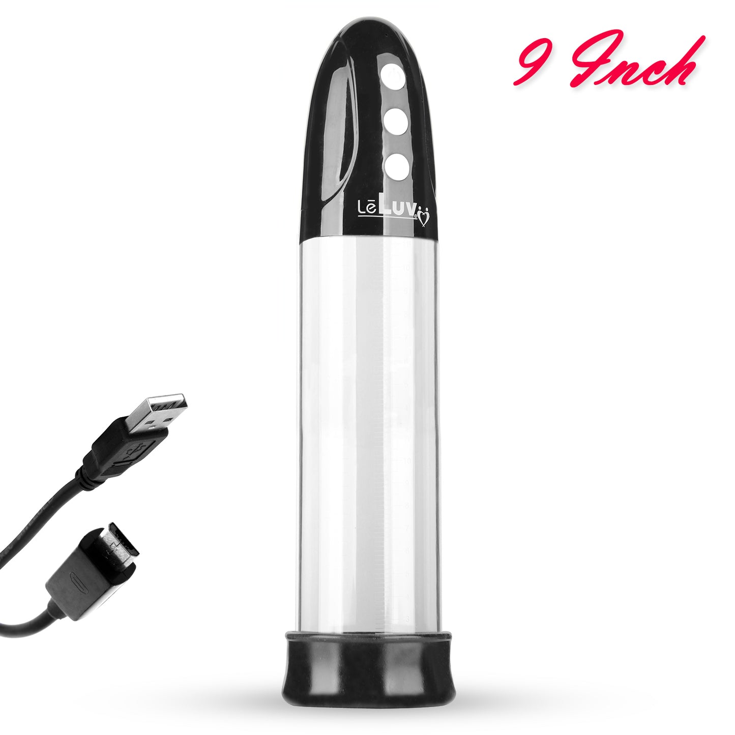 LeLuv® iPump® USB Rechargeable 3-Speed Penis Pump with TPR or Magic Sleeve™