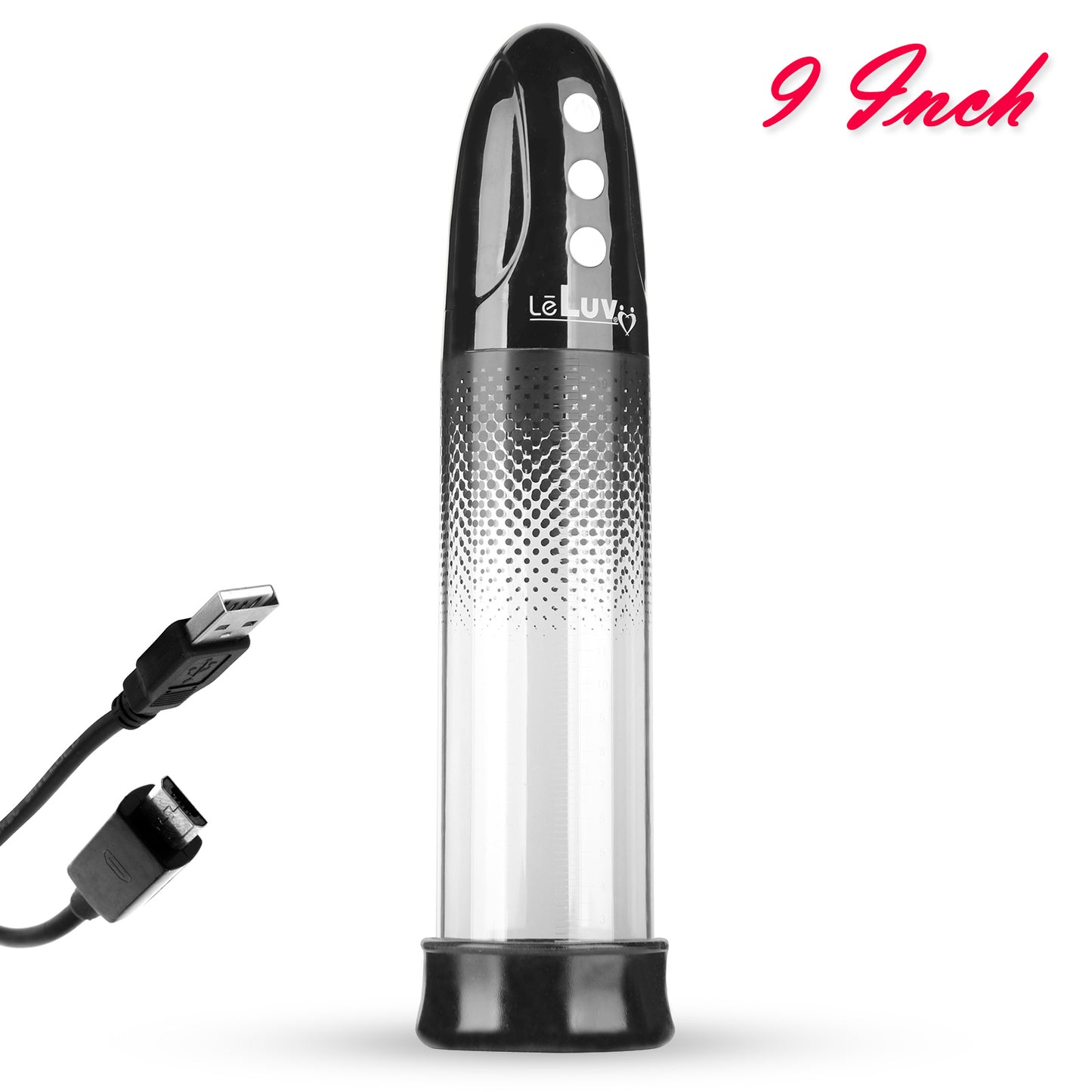 LeLuv® iPump® USB Rechargeable 3-Speed Penis Pump with TPR or Magic Sleeve™