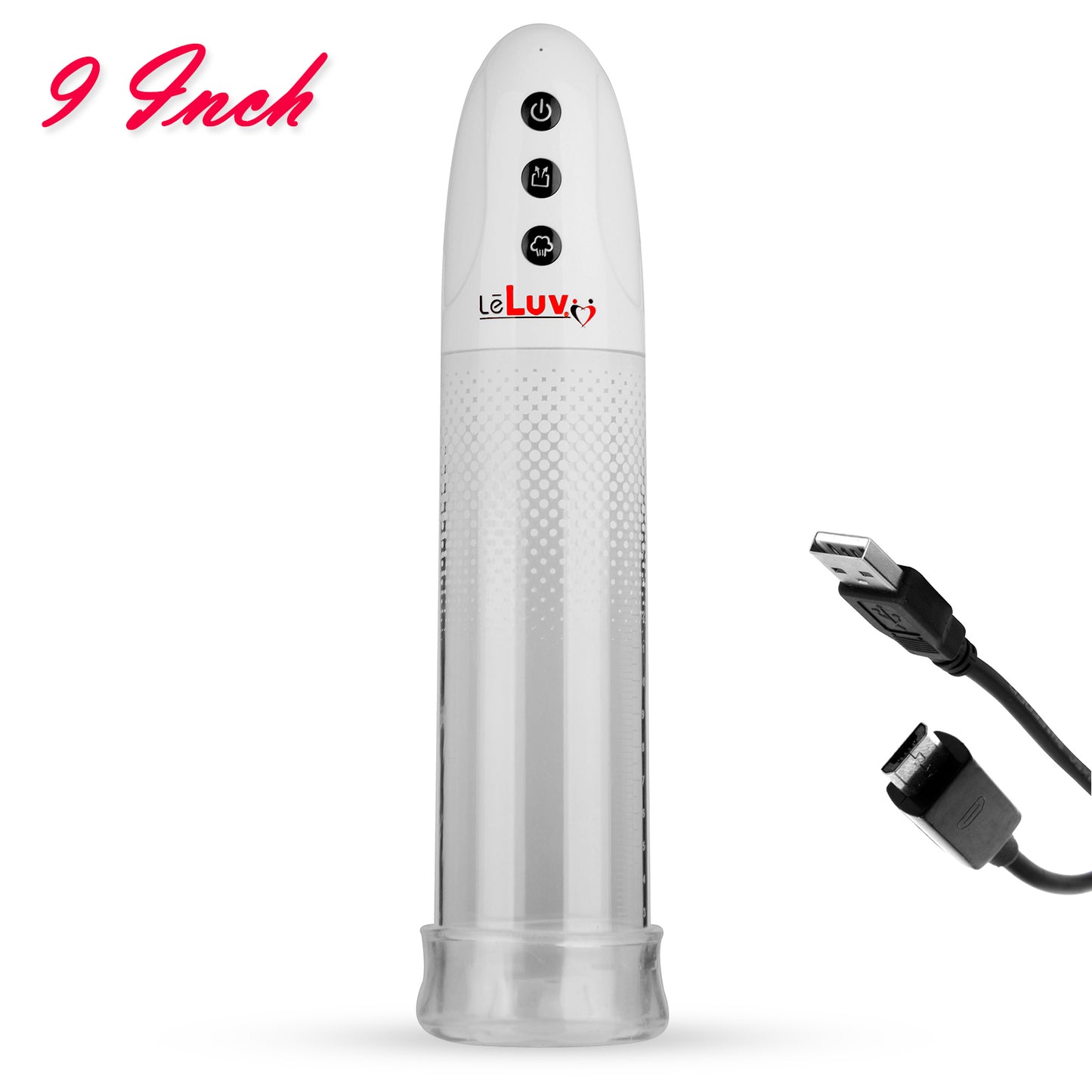 LeLuv® iPump® USB Rechargeable 3-Speed Penis Pump with TPR or Magic Sleeve™