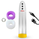 LeLuv® iPump® 3-Speed Rechargeable Penis Pump with Donut Cock Ring & 3 Premium Sleeves