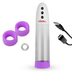 LeLuv® iPump® 3-Speed Rechargeable Penis Pump with Donut Cock Ring & 3 Premium Sleeves
