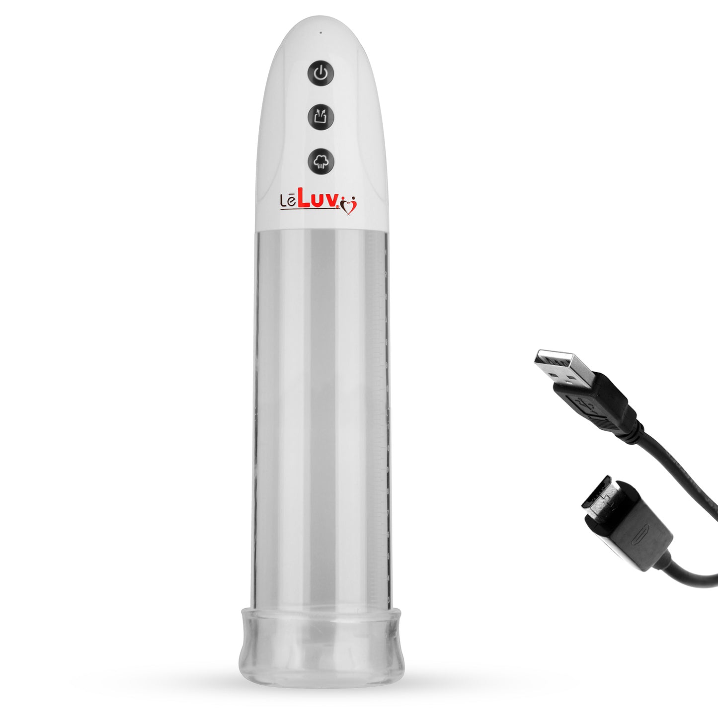 LeLuv® iPump® USB Rechargeable 3-Speed Penis Pump with TPR or Magic Sleeve™