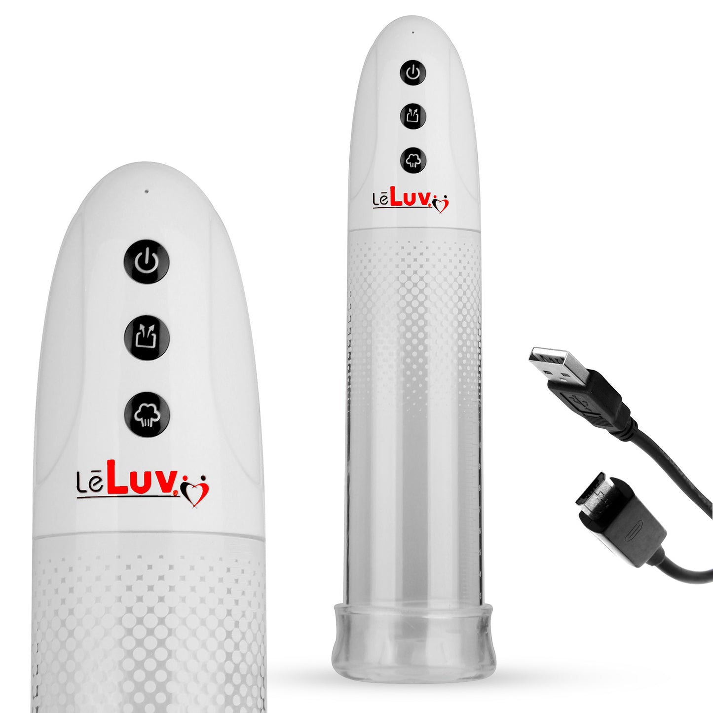 LeLuv® iPump® USB Rechargeable 3-Speed Penis Pump with TPR or Magic Sleeve™